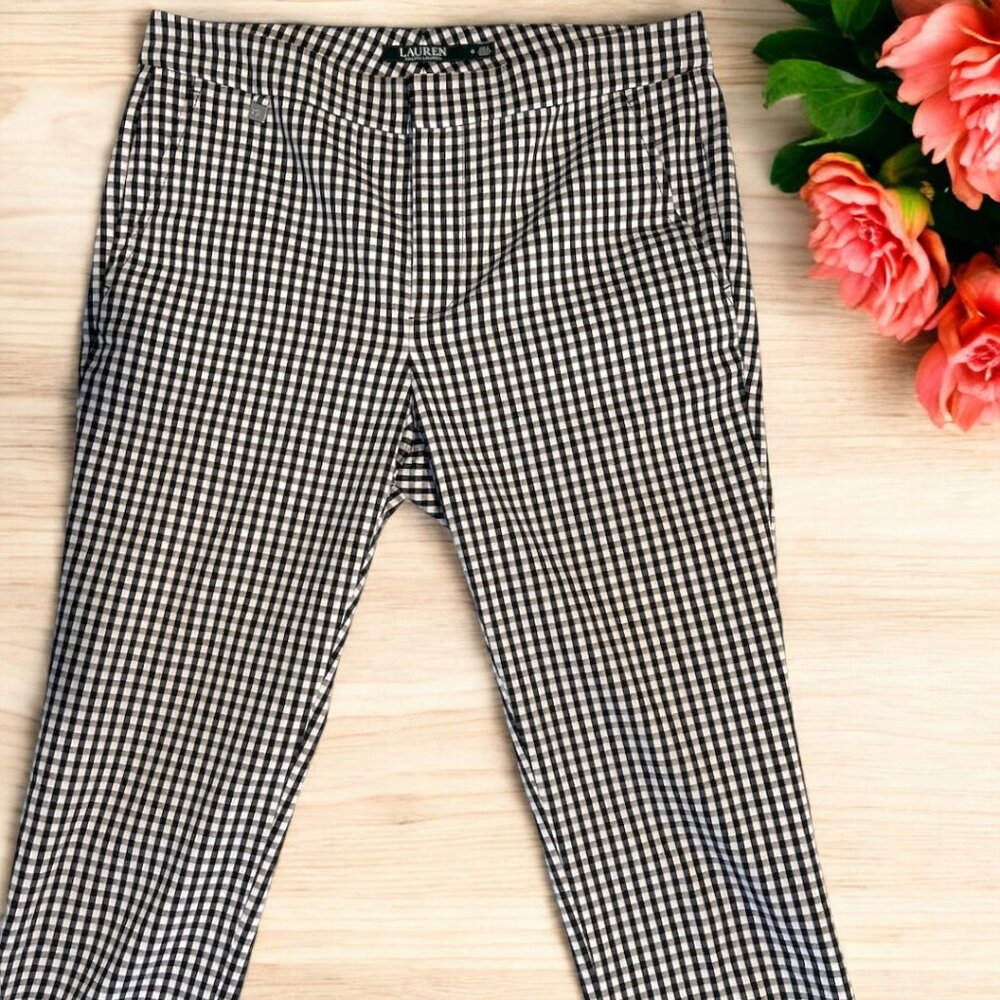 Lauren Ralph Lauren black/white check pants SIZE 6